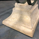 Iron and glass console, antique patina