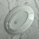 Oval presentation plate Saint Amand with bicolour floral decoration.