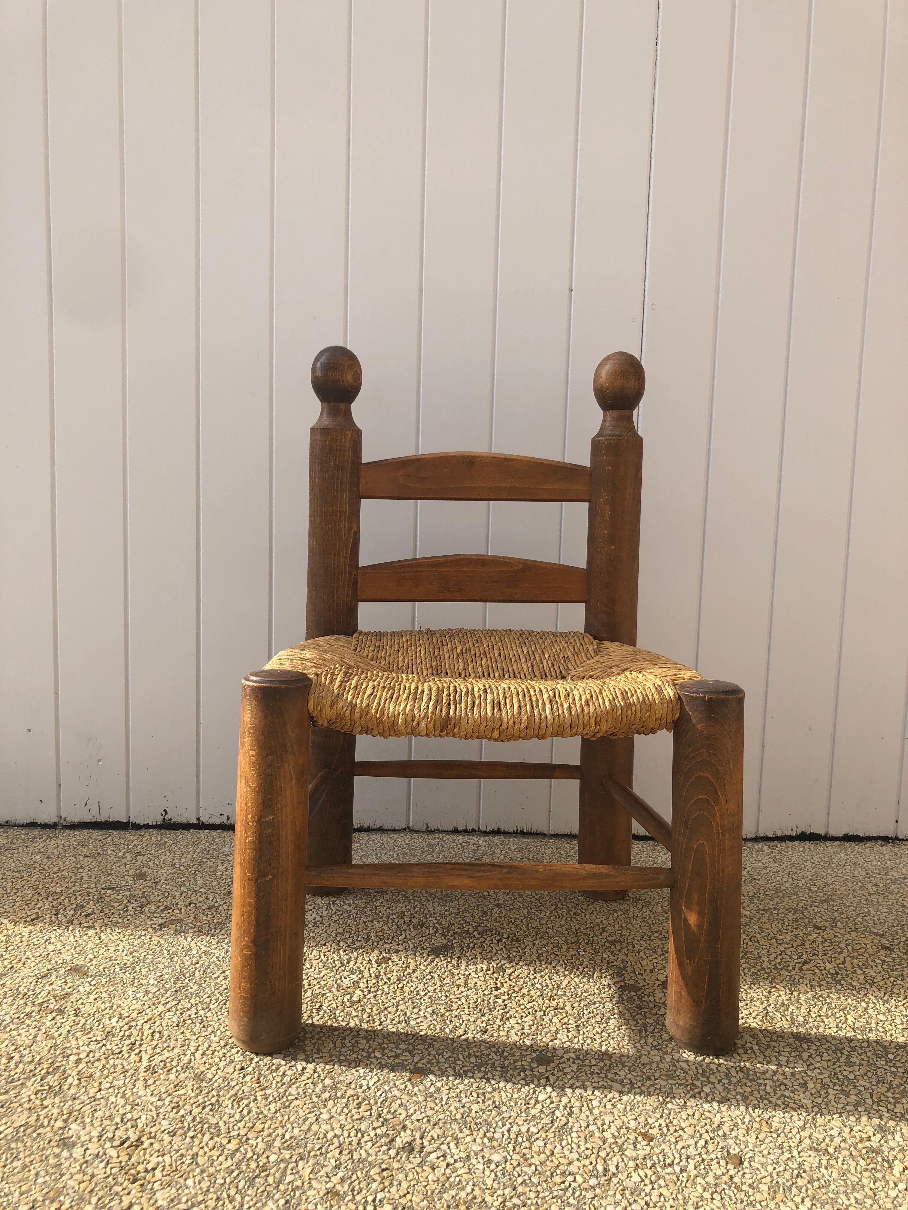 Braided rush low chair 1949