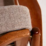 Restored teak armchair by Arne Vodder for Glostrup Møbelfabrik