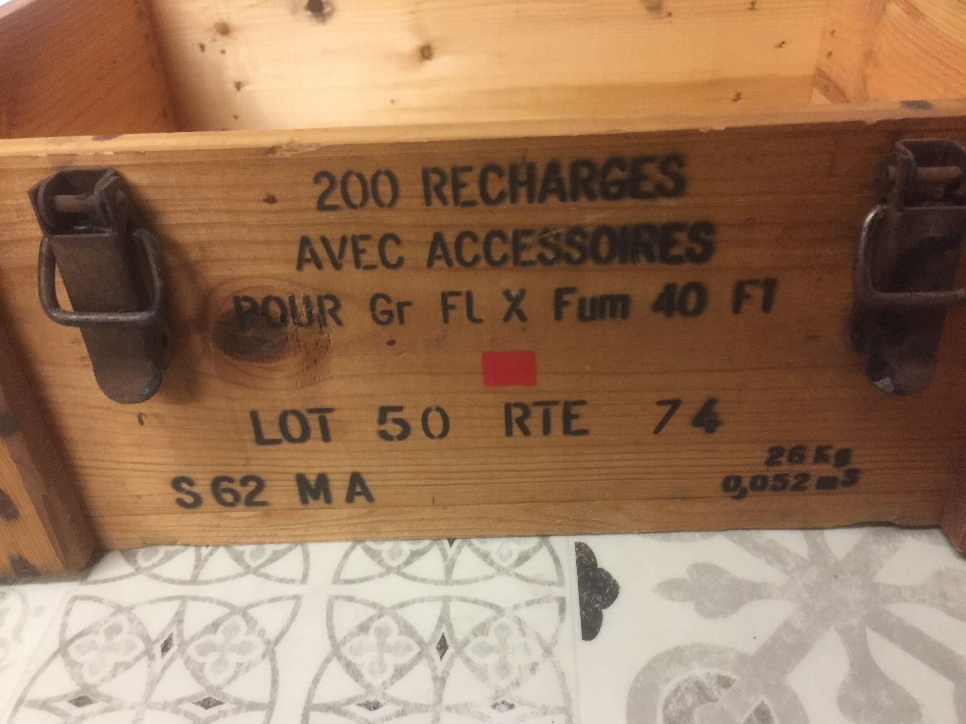 Former ammunition box