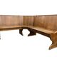 Vintage wooden corner bench
