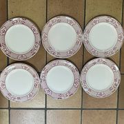 Set of 6 flat plates in Mason ironstone.