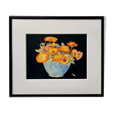 Early 20th Century Still Life Painting Black Frame