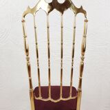 Pair of chiavarine chairs, brass