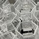 Hexagonal glass Cascade chandelier attributed to Av Mazzega, 1970s.