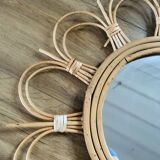 Vintage rattan mirror
