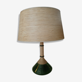 Lampe en verre vert