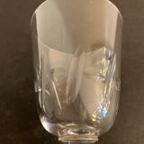 2 crystal-blown walking glasses