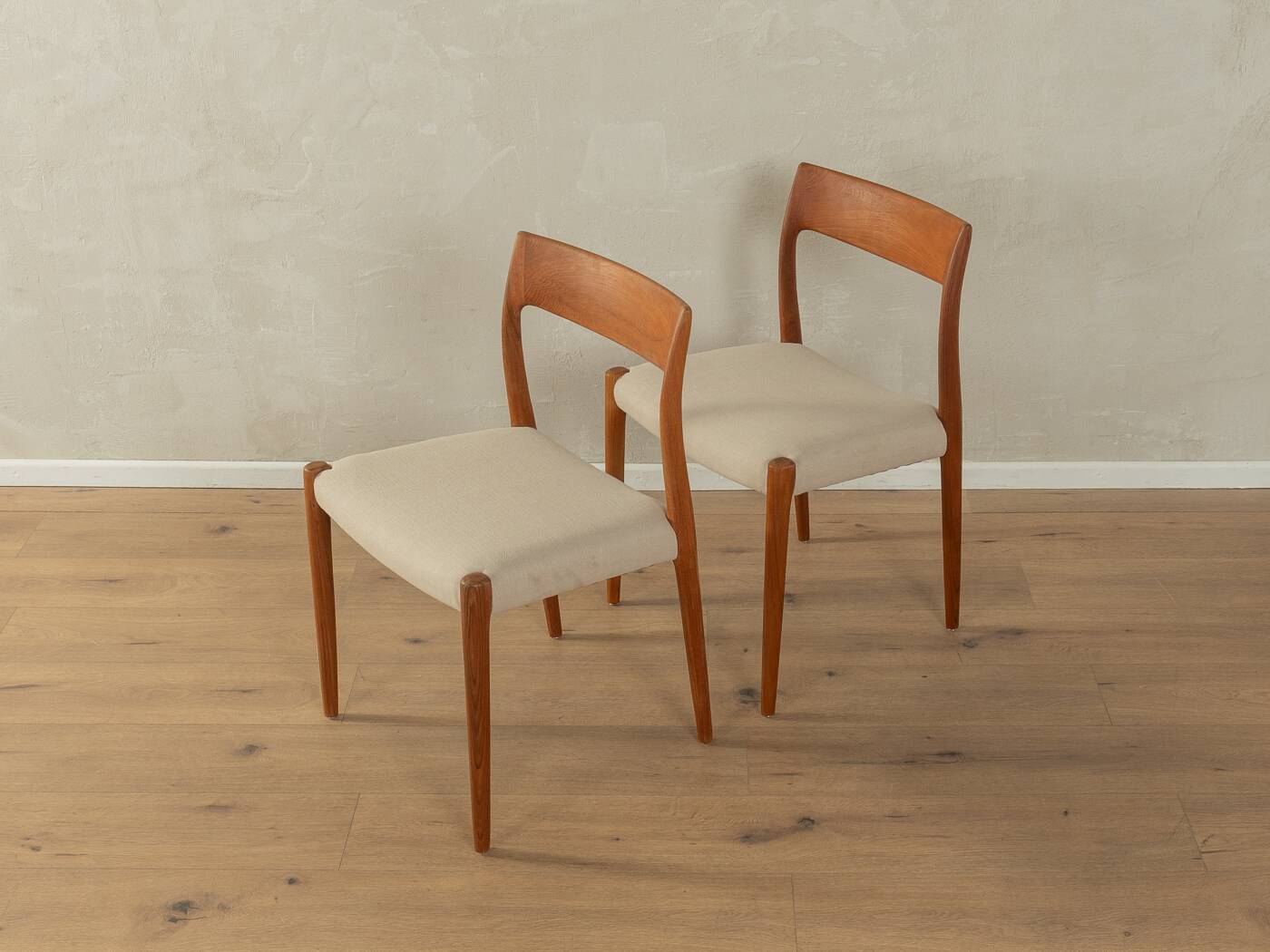 Model 77 dining chairs, Niels O. Møller