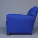 Royal blue wool club chair armchair. 1930s