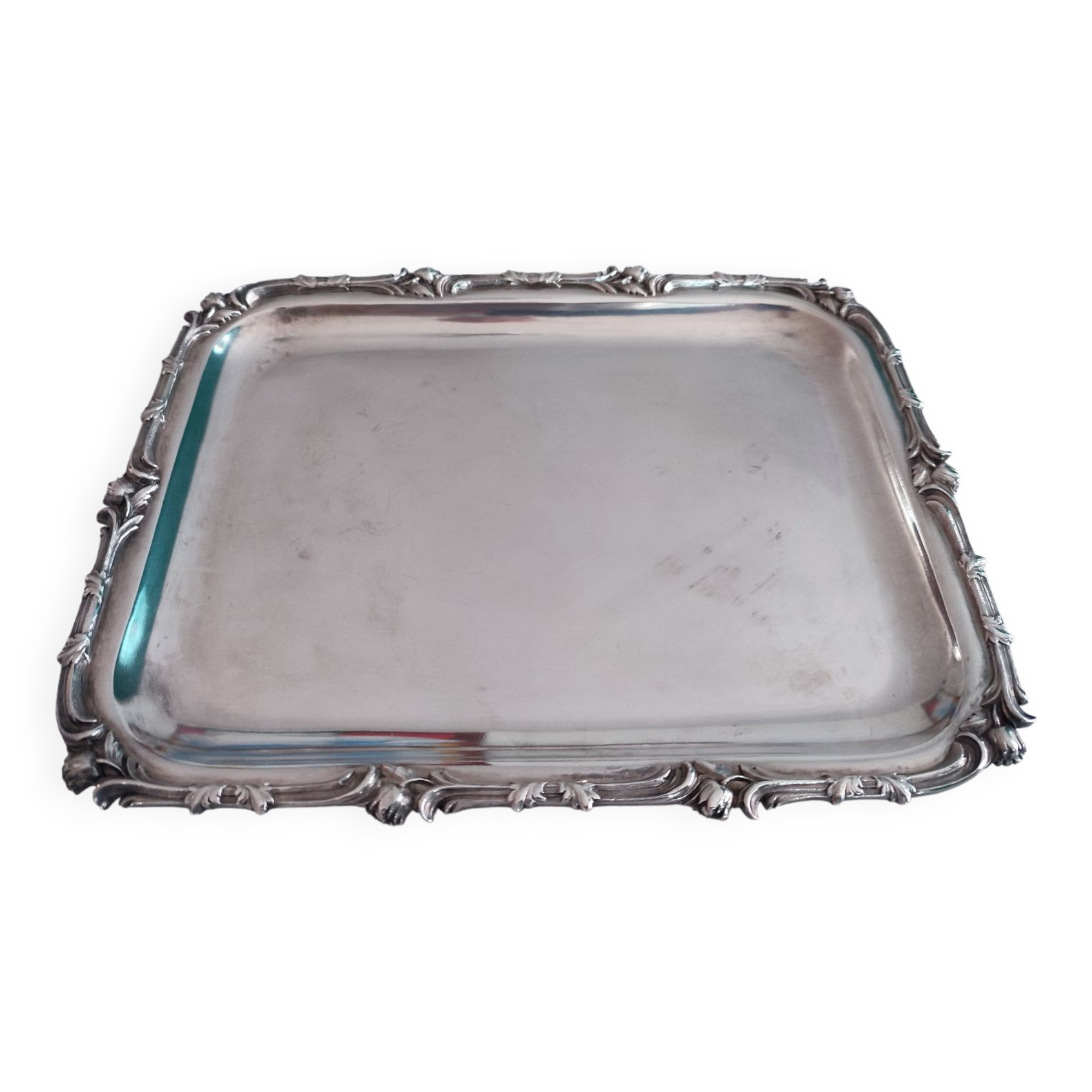 Christofle Art Nouveau silver metal tray