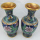 Paire de vases en bronze émail cloisonné chinois chine