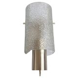 Midcentury Glass and Chrome Wall Lamp, Germany, 1970s