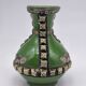 Antique green glazed ceramic vase with relief decoration – Europe