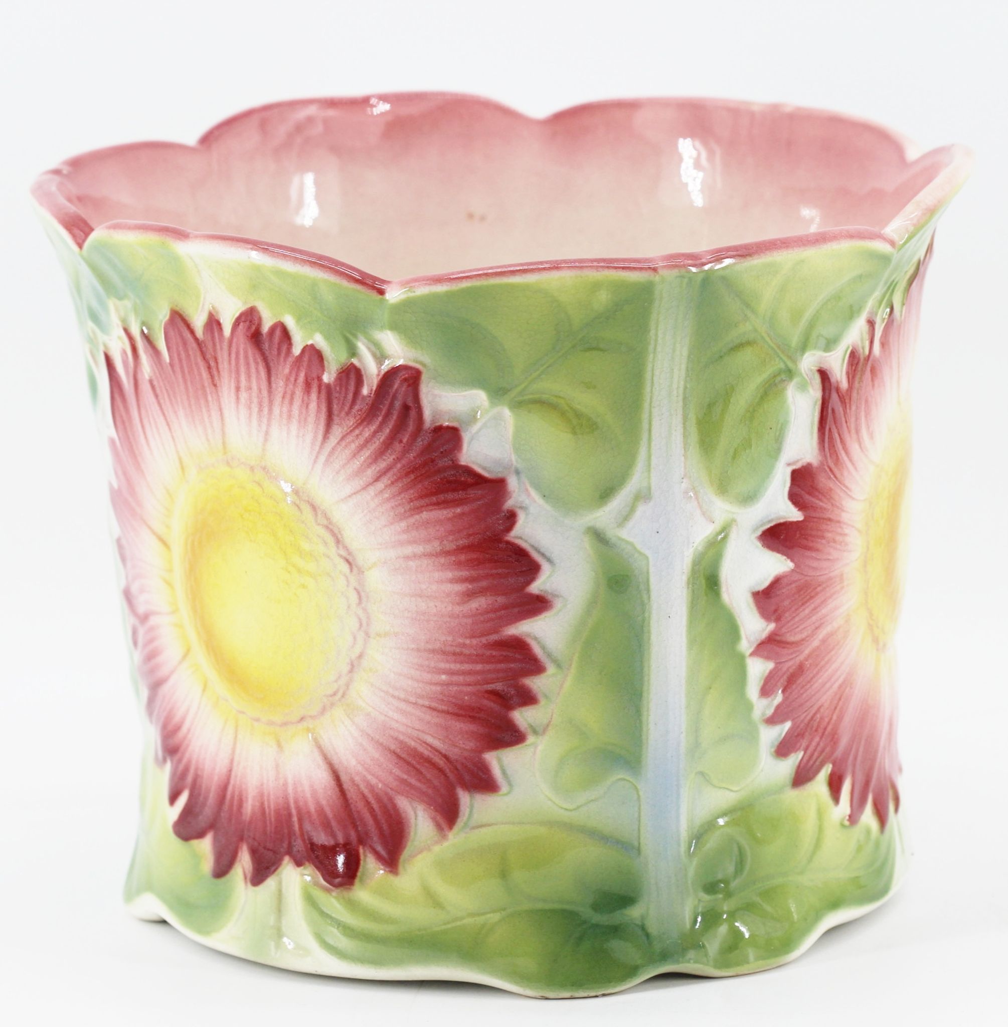 Cache pot vintage en céramique
