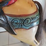 Wooden merry-go-round horse or fairground carousel