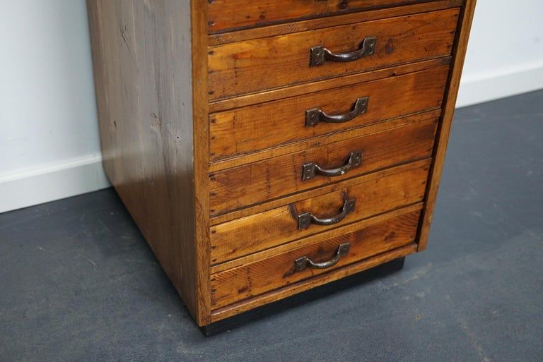 Vintage apothecary furniture in pine, France, 1930s