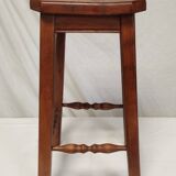 Tabouret en bois massif vintage