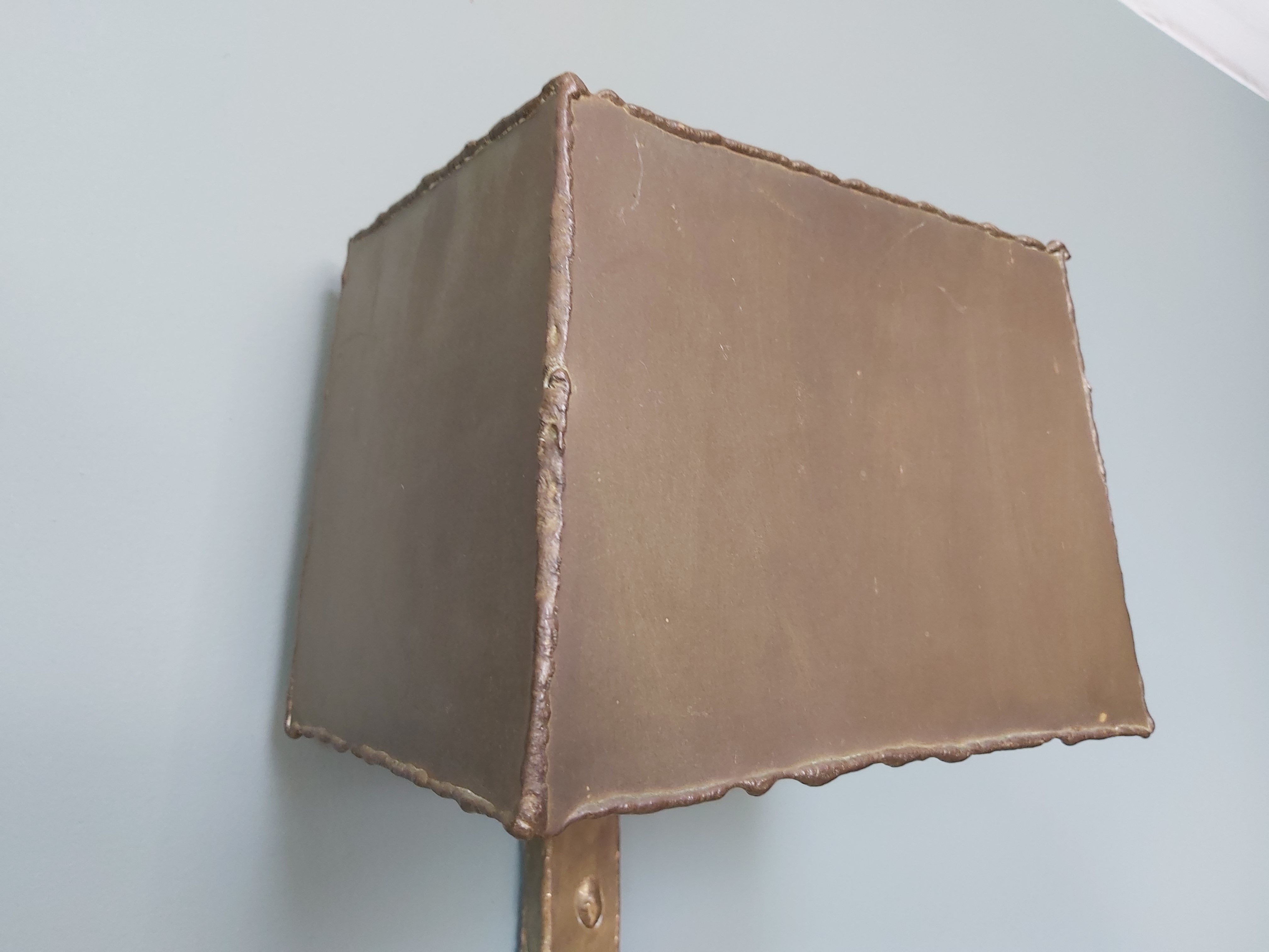 Pair of brass wall lamps, Paul Moerenhout, 70s