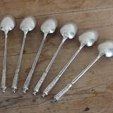 Armand Fresnais, 6 small silver metal spoons, Russian model