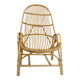 Rattan armchair with armrest from the 60s-70s.