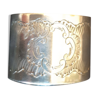 Rond de serviette métal argenté non chiffré