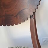 Pair of mahogany gondola chairs – Empire style – 20th century, restored