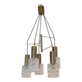 Lustre cascade doré 5 feux