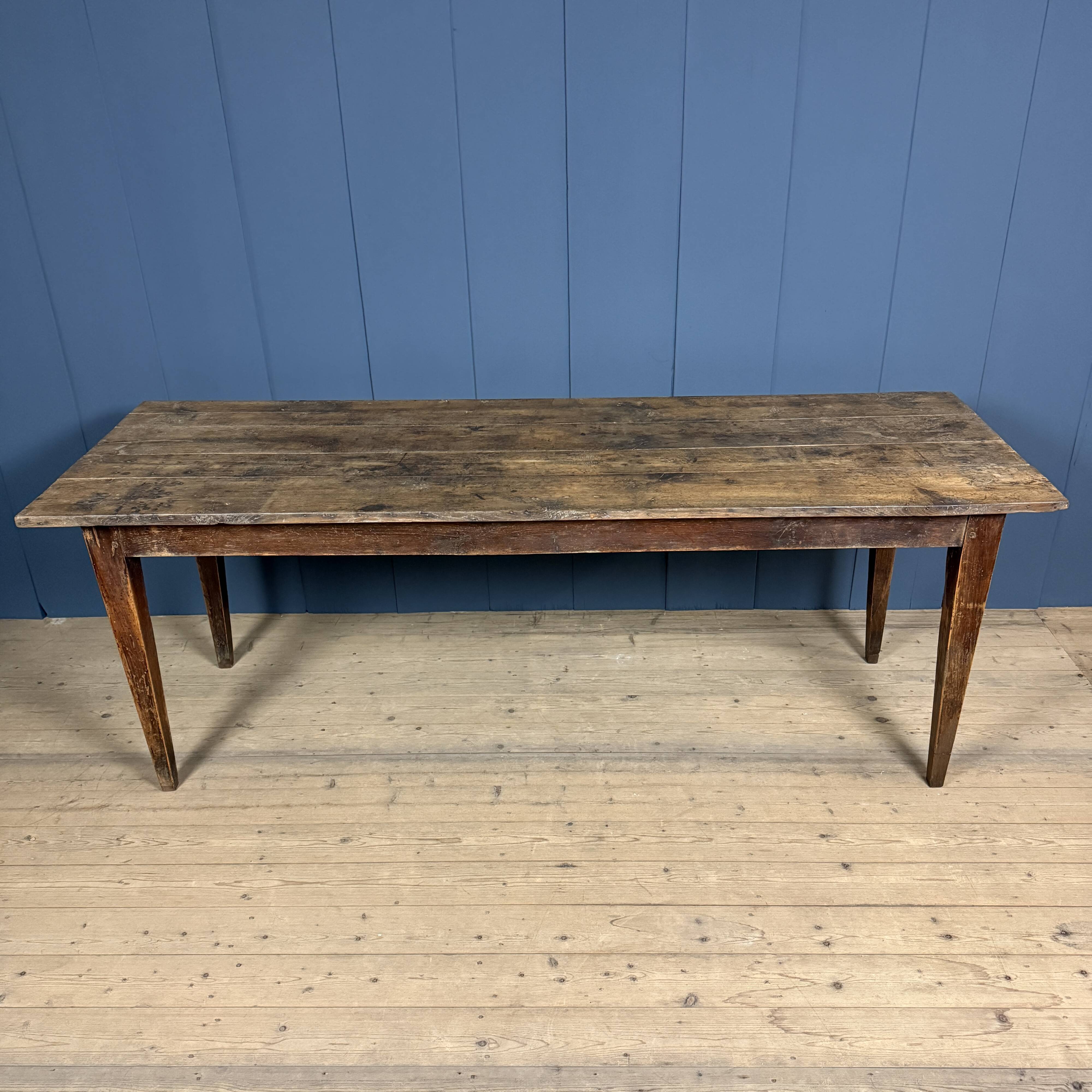 Rustic French oak farmhouse dining table