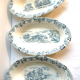 3 raviers or butter dish, iron earth gray-blue saïgon, Choisy le roi hb & cie