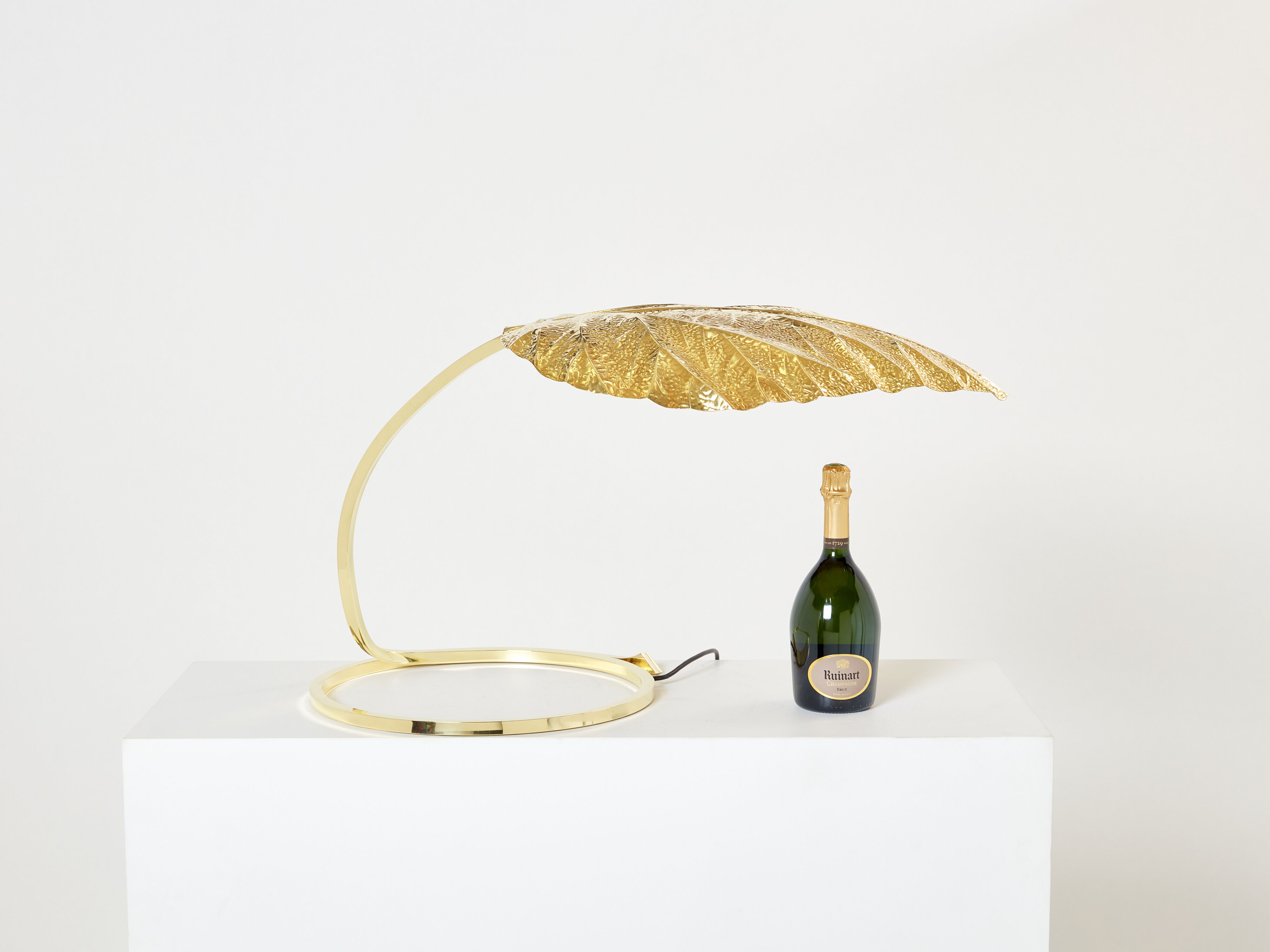 Rhubarb lamp in brass by Tommaso Barbi 1970