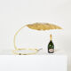 Rhubarb lamp in brass by Tommaso Barbi 1970