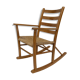 Mid century pine & sisal rocking chair, 1950s