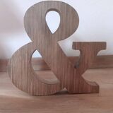 Letter &, wooden printing letter, wooden wall decoration, letter to place, decoration