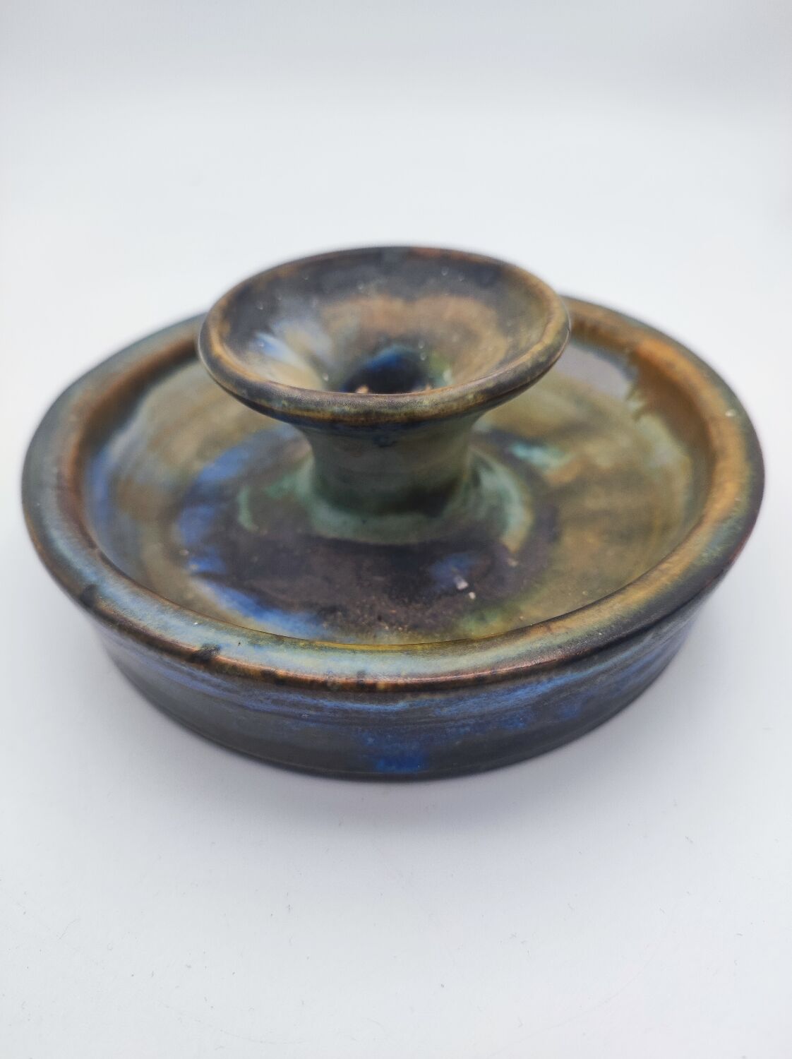 Ceramic candlestick ashtray 2 potters