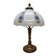 Vintage Brass Lamp With White Opaline Shade