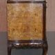 Vintage Italian Buffet in Walnut with Serpentine Front and Mirror Top