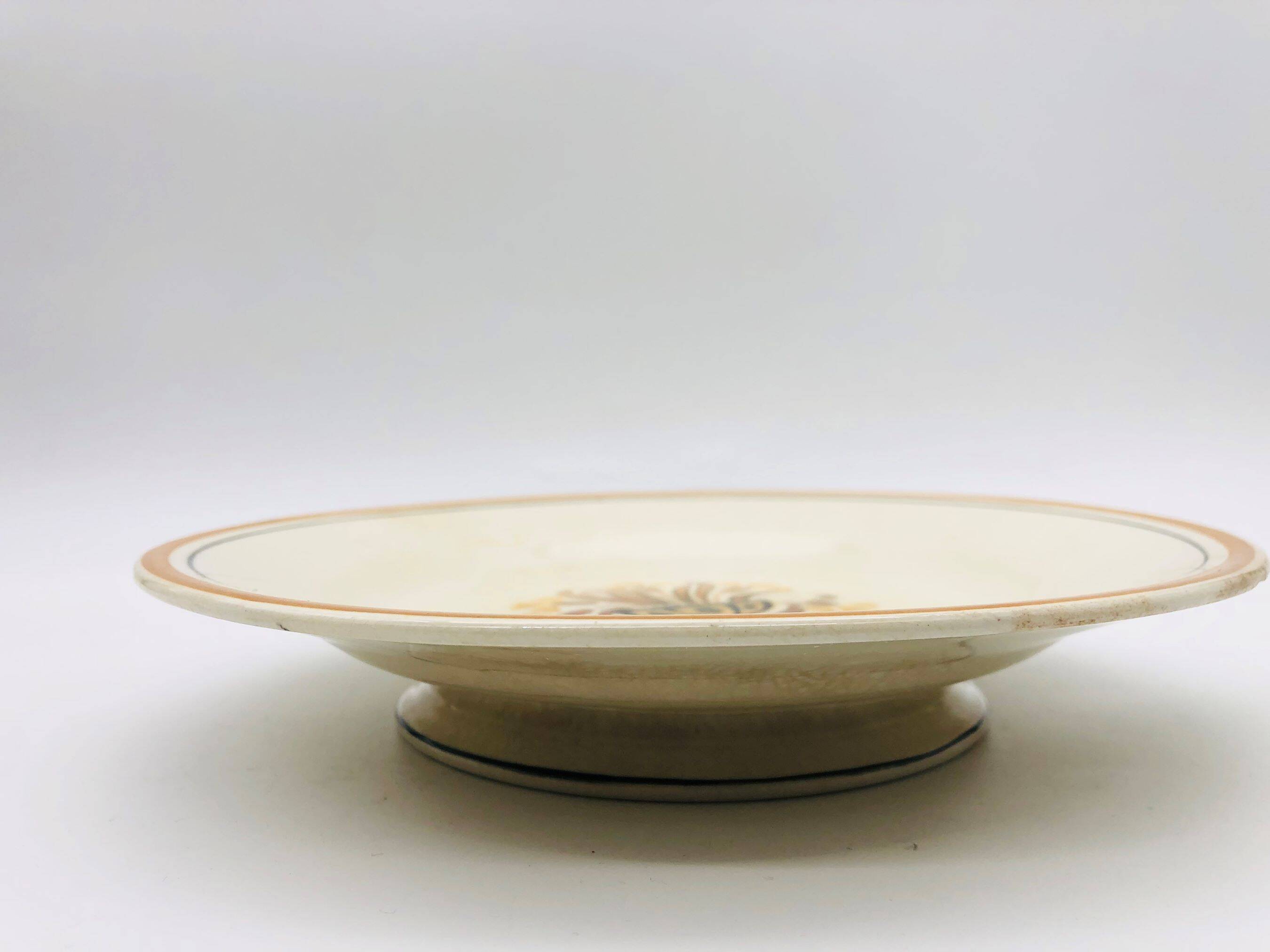 Set of 2 low compote bowls, Creil and Montereau – Carnation model.