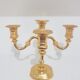 Five-branch chandelier, Hollywood Regency, gilded brass, BMF, Germany, 1960s.