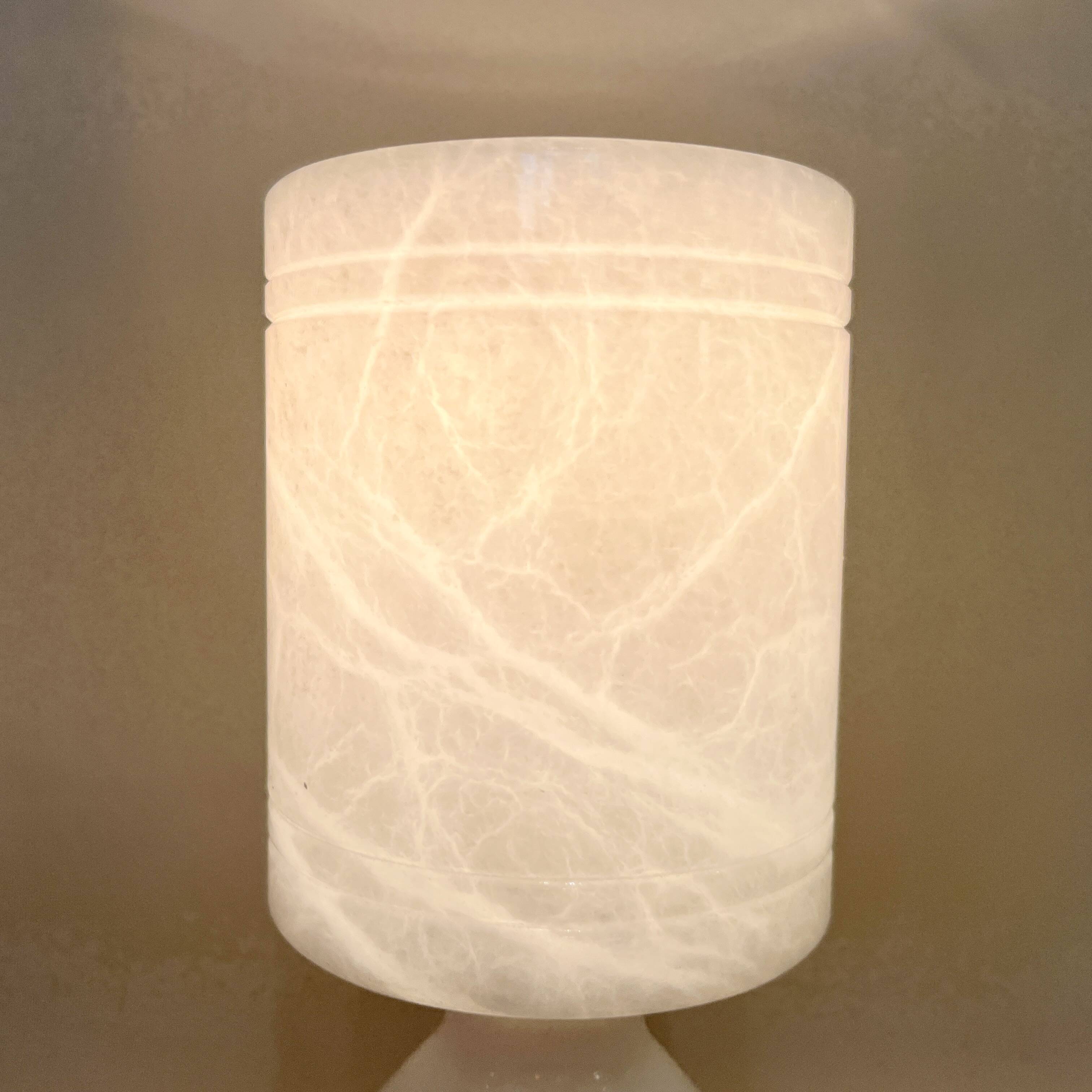White alabaster lamp - Alabaster night light