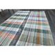 Vintage Turkish Oushak Handmade Wool Cotton Green Runner Rug 125x310