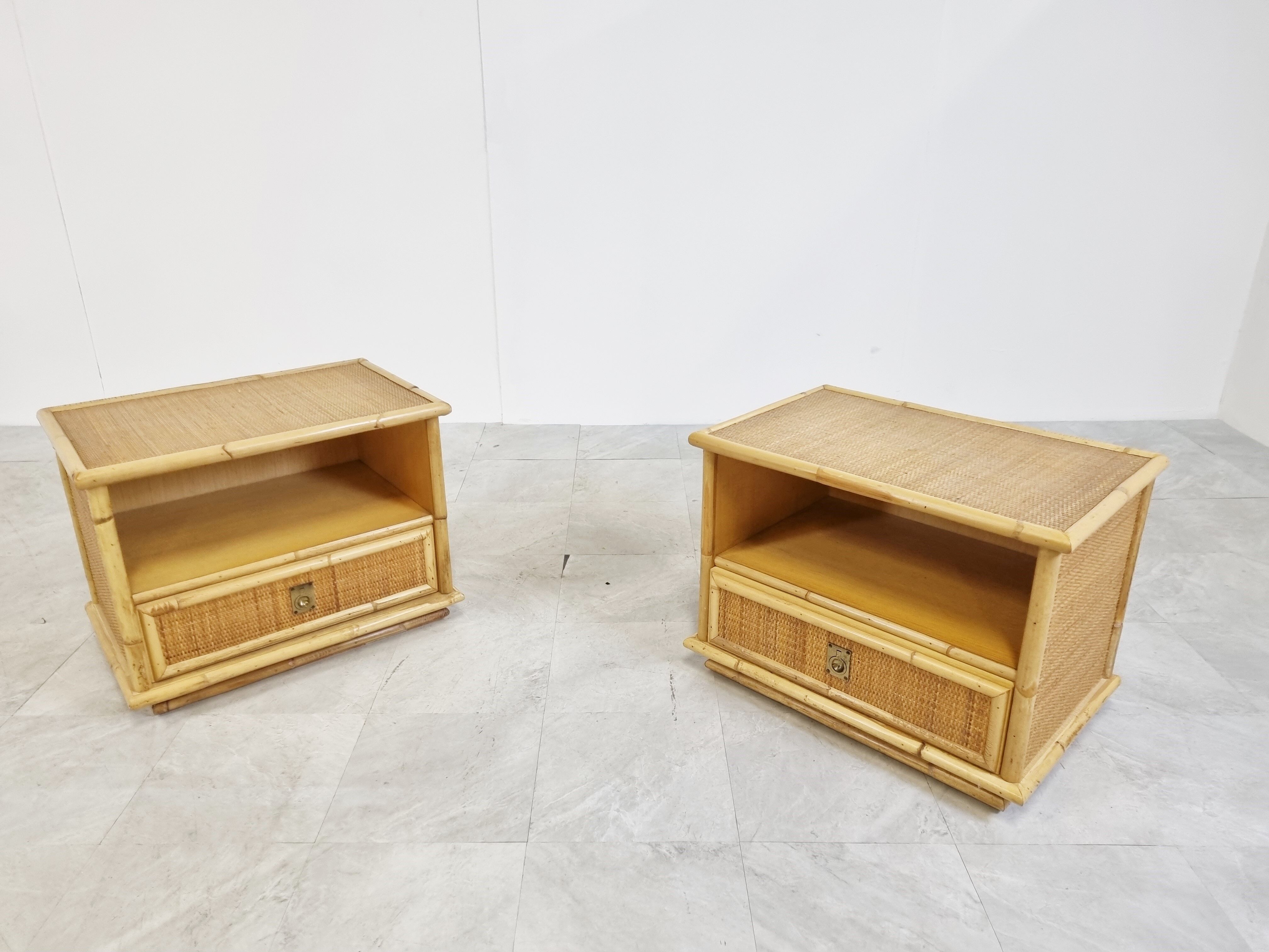 Pair of bedside night stands by Dal Vera 1970s