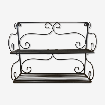 Massive forged iron shelf