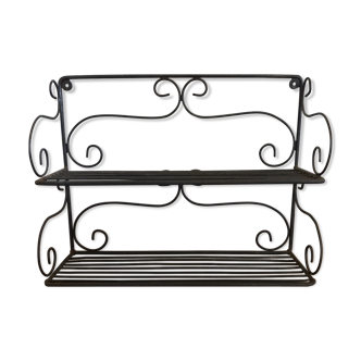 Massive forged iron shelf