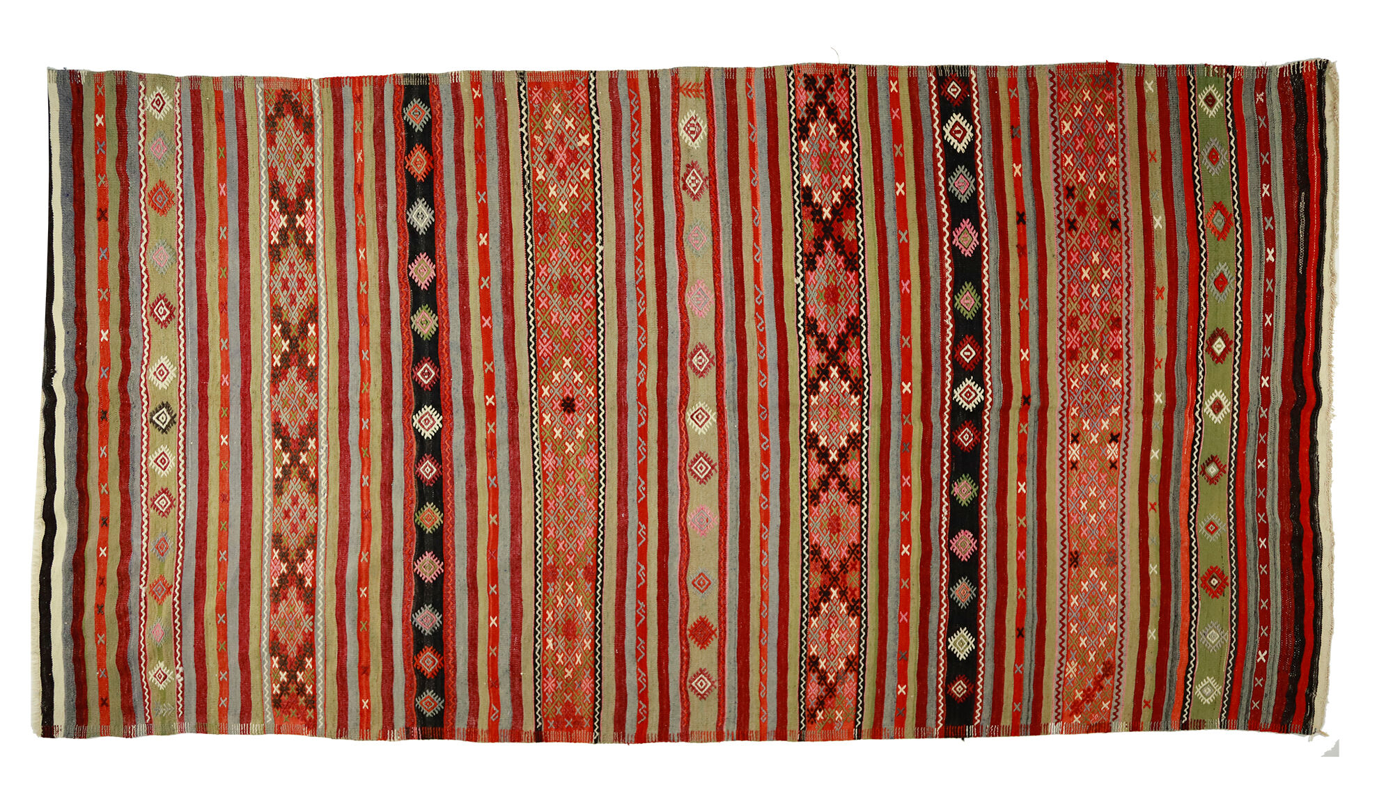 Anatolian handmade kilim rug 373 cm x 295 cm