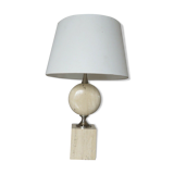Travertine lamp by Philippe Barbier 1970