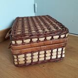 Wicker rattan suitcase