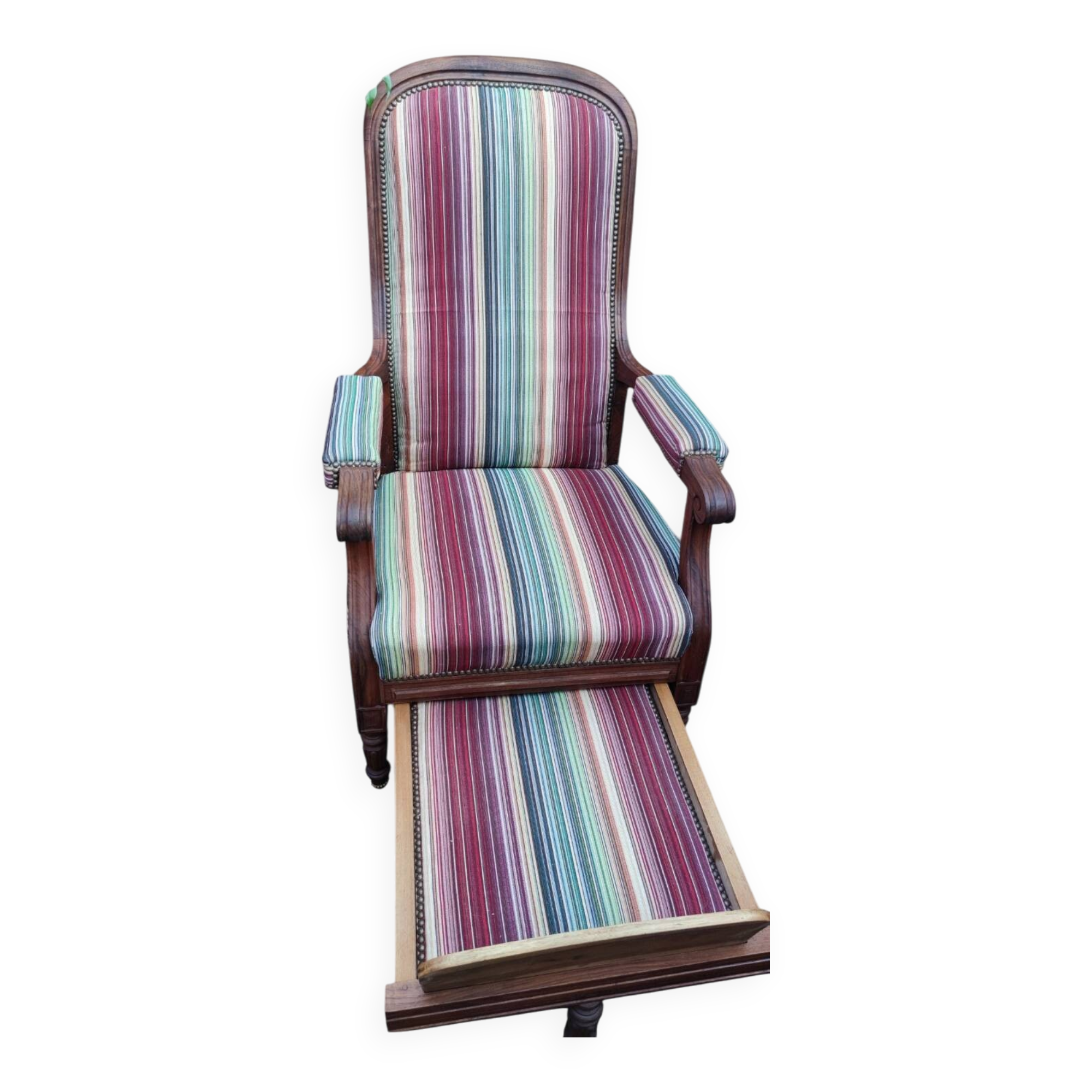 Voltaire rack and footstool