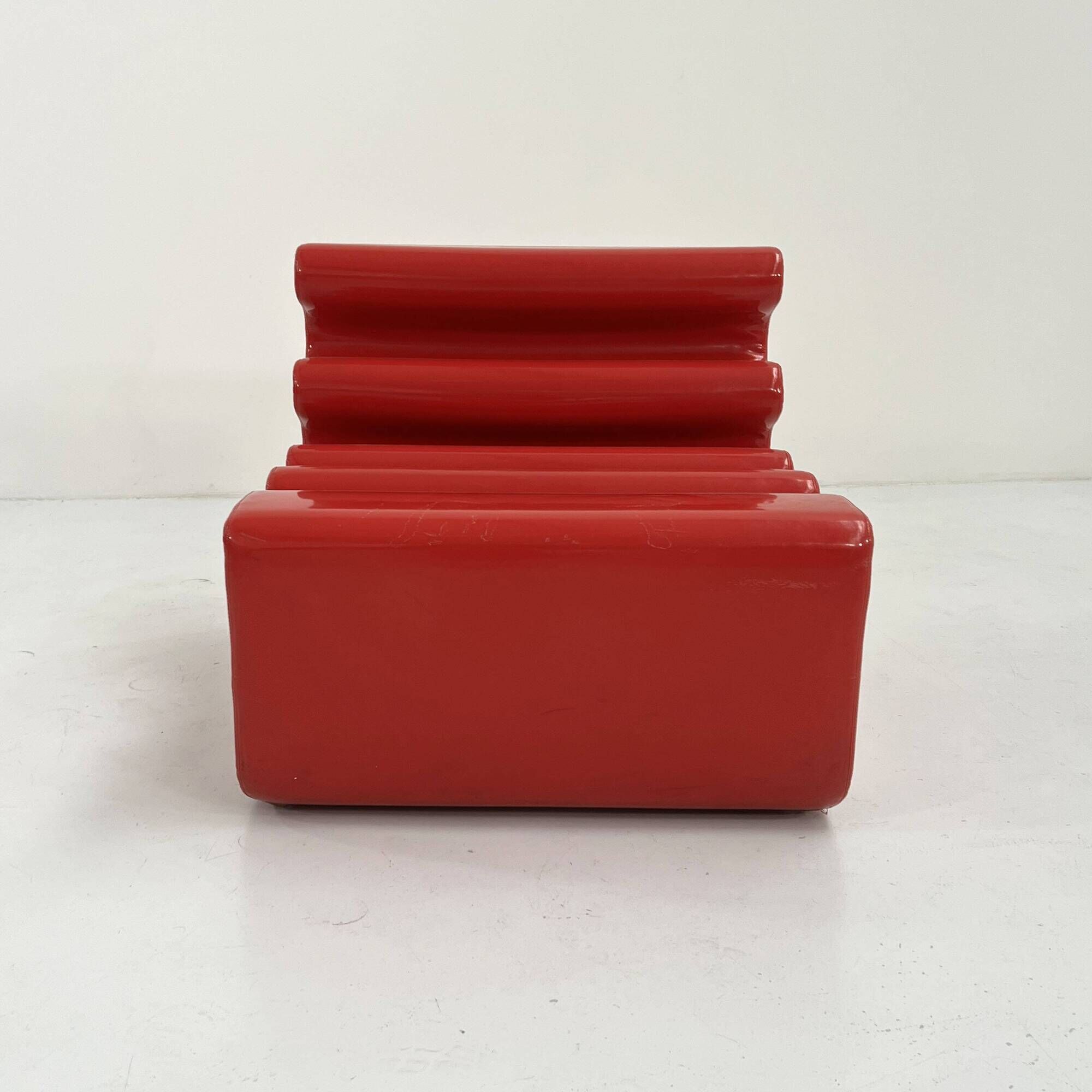 Red Karelia Armchair by Liisi Beckmann for Zanotta, 1970